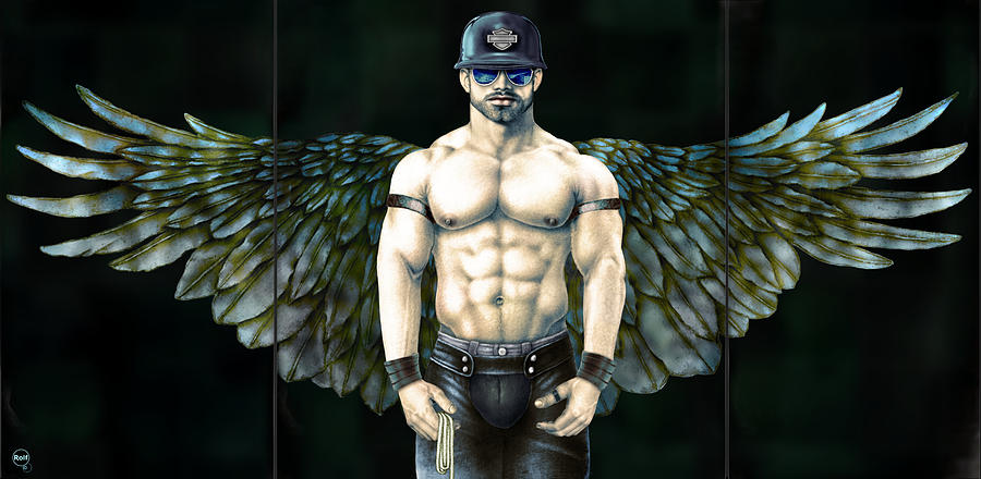 Male Angel #7 Drawing by Rolf