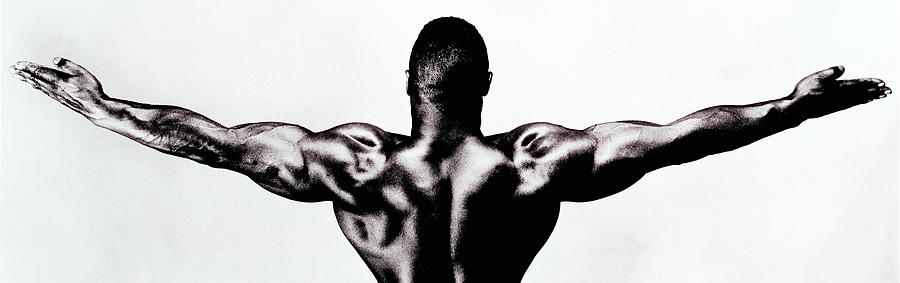 Male Bodybuilder With Arms Photograph by Robert Daly