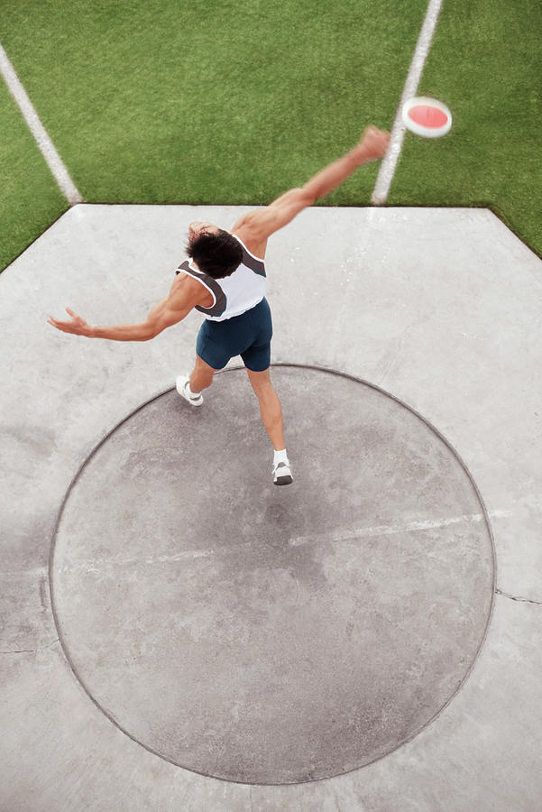 Athlete Photograph - Male Discus Thrower by David Madison