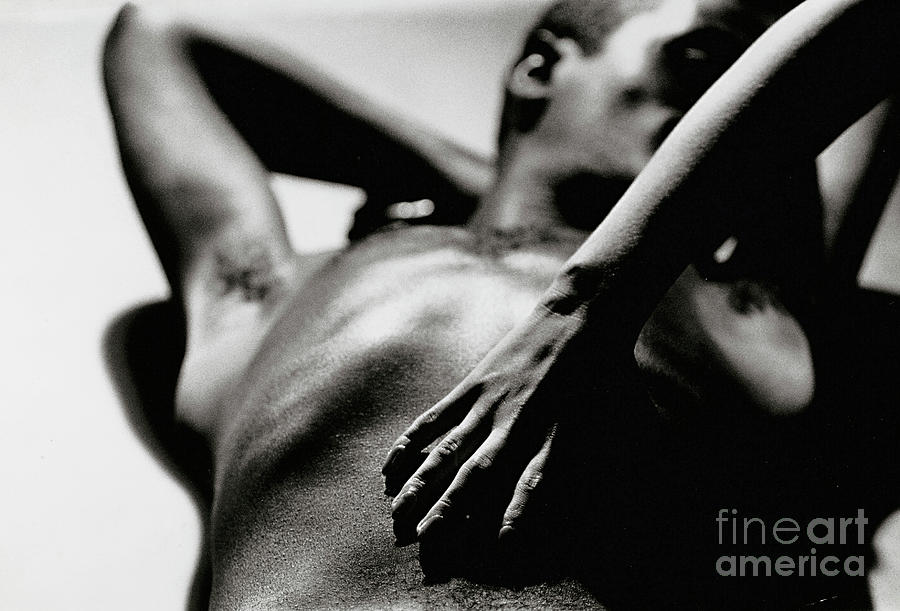 Male Nude And Womans Hand Photograph by 