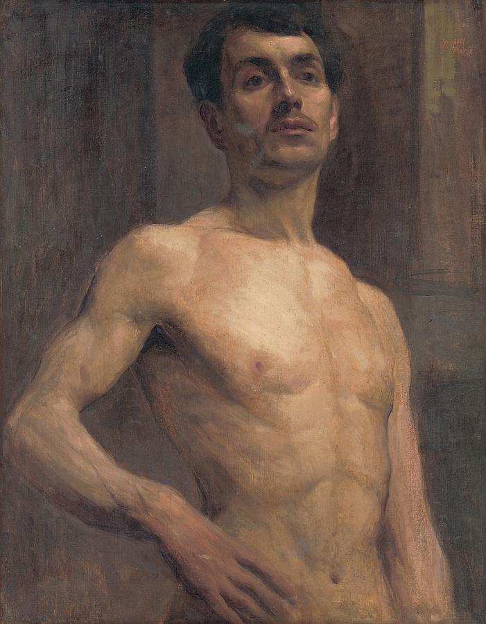 Male Nude Painting by Elemir Halasz-hradil Male Nude Painting by Elemir Halasz-hradil
