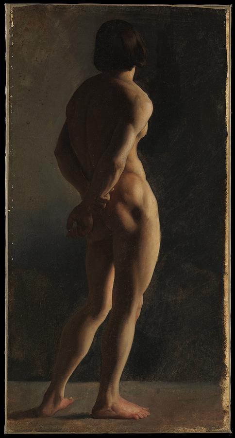 Male Nude Seen From Behind Ca 1830 38 Painting