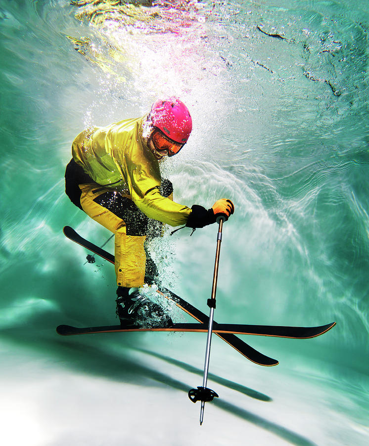 Male Skier Underwater Photograph by Henrik Sorensen