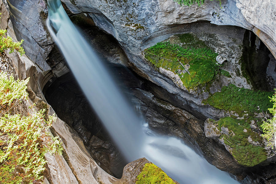 Maligne Canyon Waterfall Jasper National Park Photograph by Toby McGuire