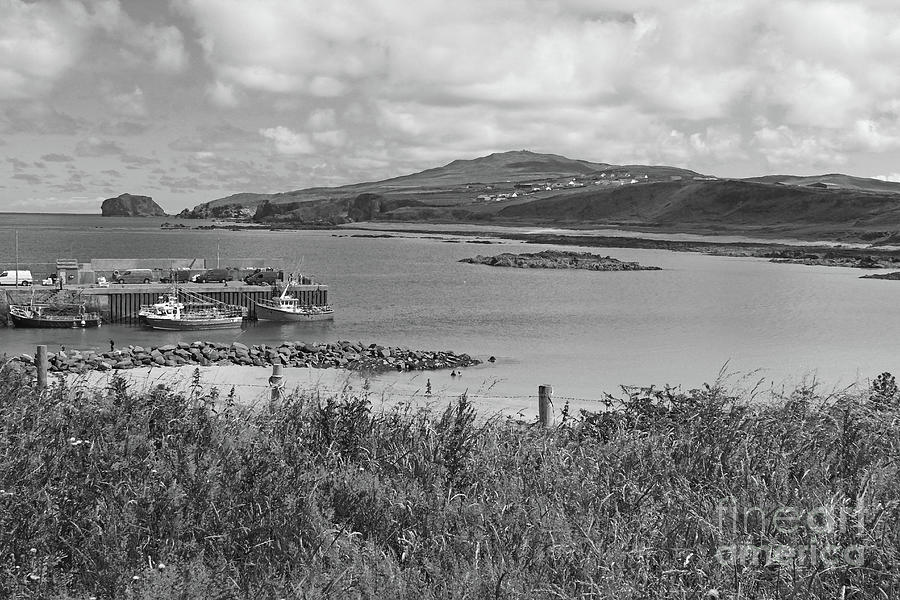 Malin Pier Donegal Ireland 2 bw Photograph by Eddie Barron