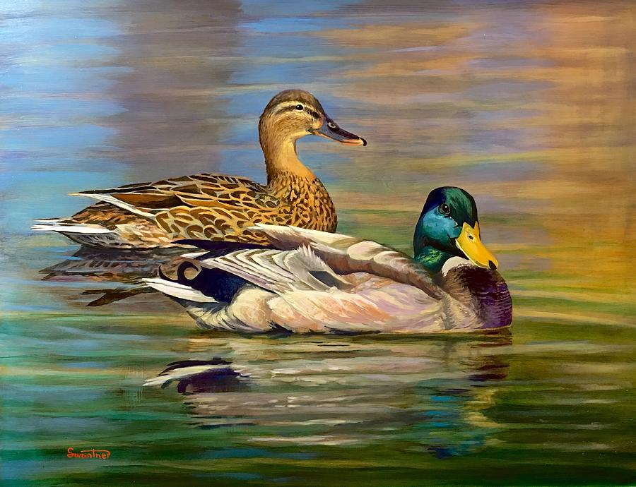 Mallards Painting by David Swantner - Fine Art America