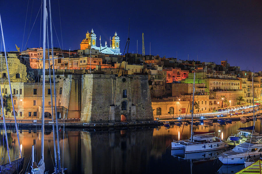 City Digital Art - Malta, Senglea, Fishing Harbor by Alessandro Saffo