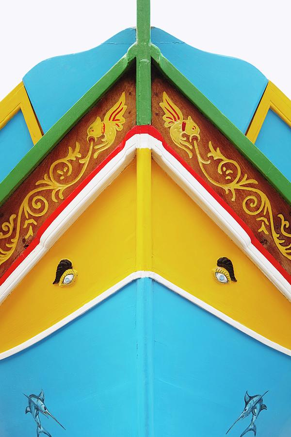 Malta, Valletta, Traditional Fishing Boat Digital Art by Richard Taylor