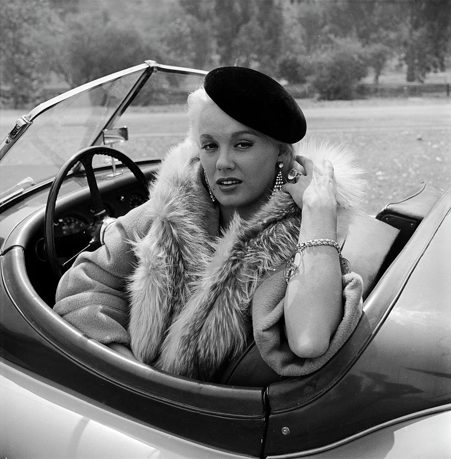 Mamie Van Doren Photograph - Mamie Van Doren Behind The Wheel by Loomis Dean