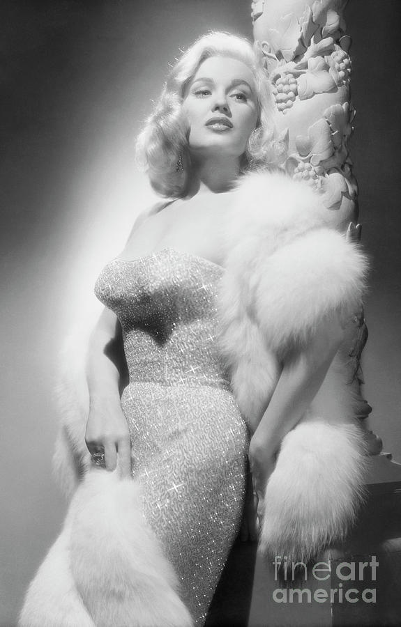 Mamie Van Doren In Fur And Evening Dress Photograph by Bettmann
