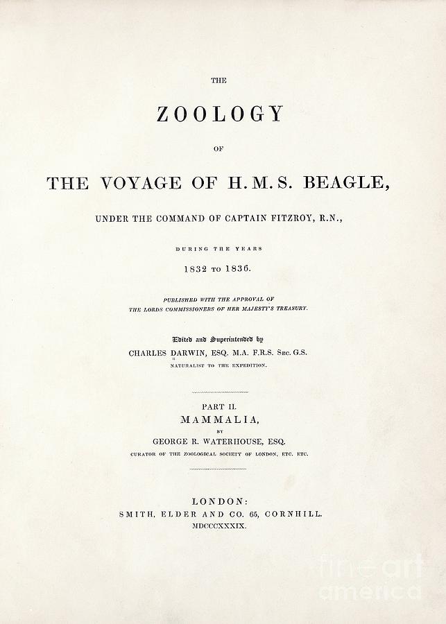 mammals (1839) Photograph by Library Of Congress, Rare Book And Special Collections Division/science Photo Library