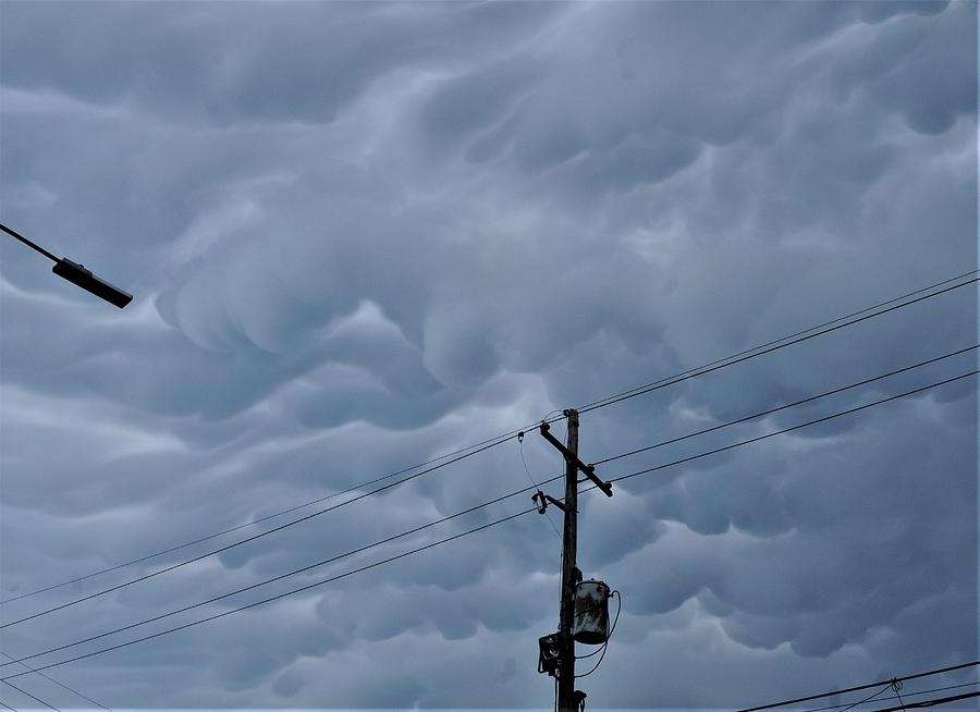 New Orleans Photograph - Mammatus Cloud Formationss No 4 In The Irish Channel Over New Orleans by Michael Hoard