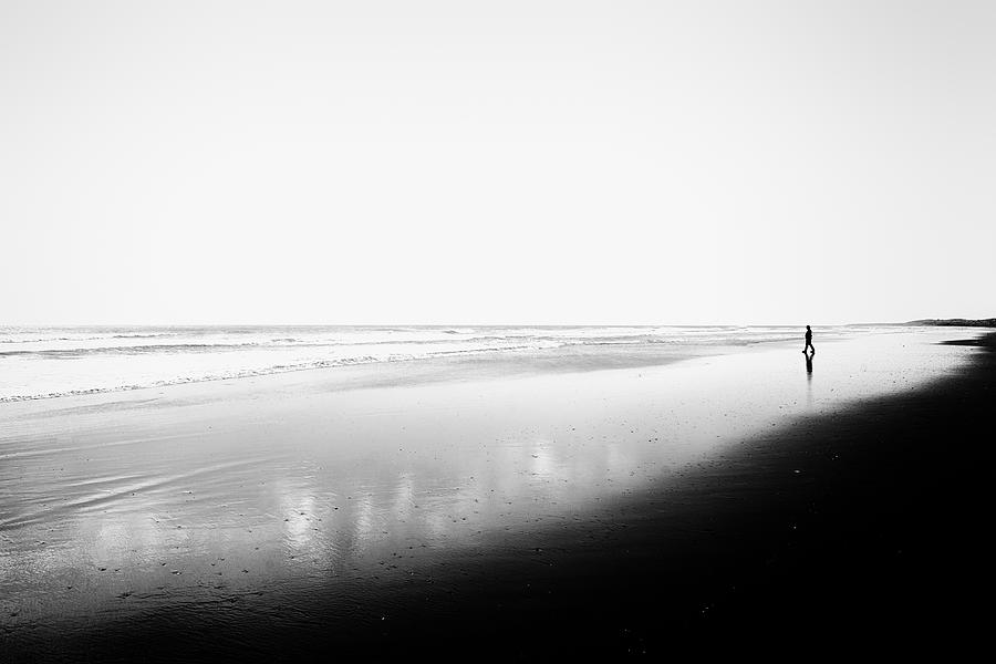 Man And The Sea Photograph by Hamid Jamshidian