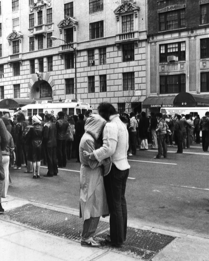 Man And Woman Console Each Other Photograph by New York Daily News Archive