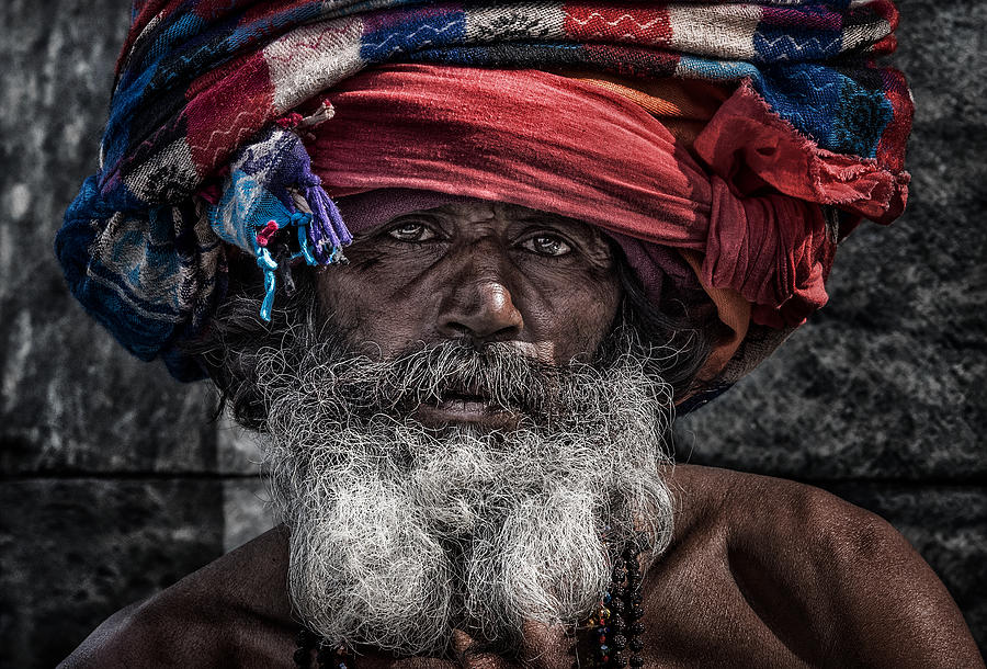 Turban Photograph - Man At The Pashupatinath Temple - Kathmandu by Joxe Inazio Kuesta Garmendia