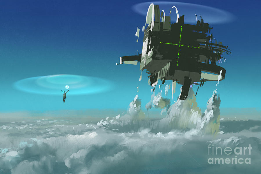 Sorcerer Digital Art - Man Casting The Futuristic Structure by Tithi Luadthong Sorcerer Digital Art - Man Casting The Futuristic Structure by Tithi Luadthong