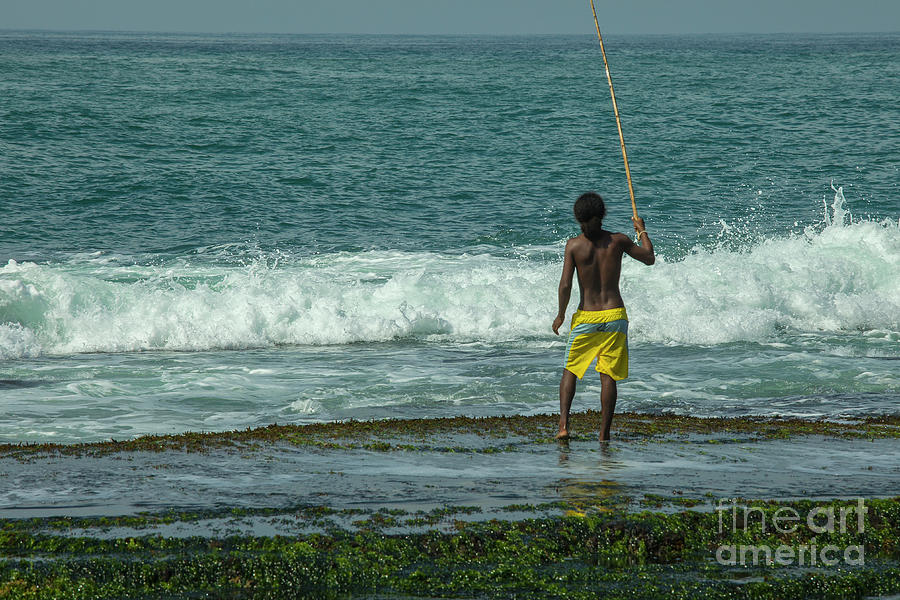 Man fishing in Sri Lanka Photograph by Patricia Hofmeester
