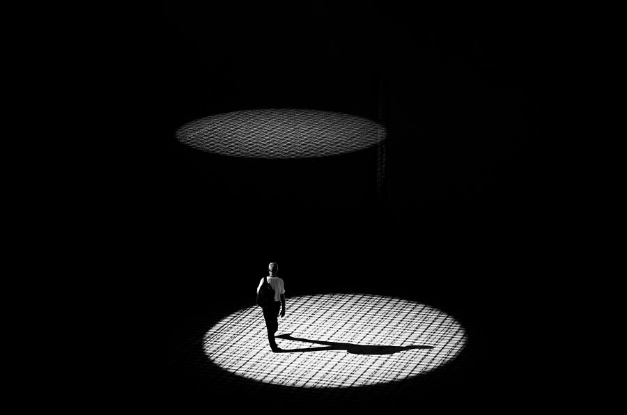 Inside Photograph - Man In A Circle by Inge Schuster