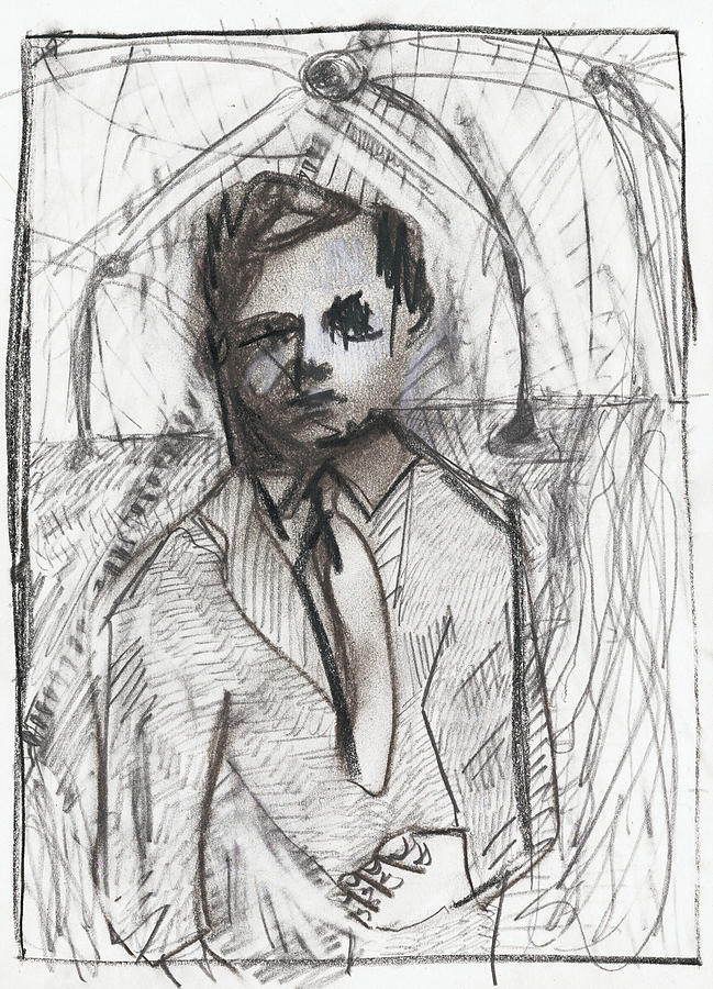 Man in a Tie Drawing by Edgeworth Johnstone