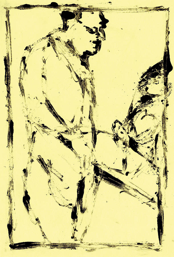 Man in an old peoples home Painting by Edgeworth Johnstone