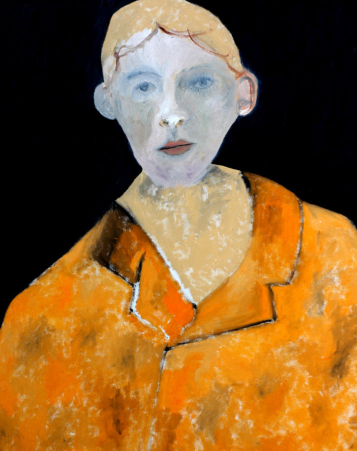 Man in an orange jacket Painting by Edgeworth Johnstone