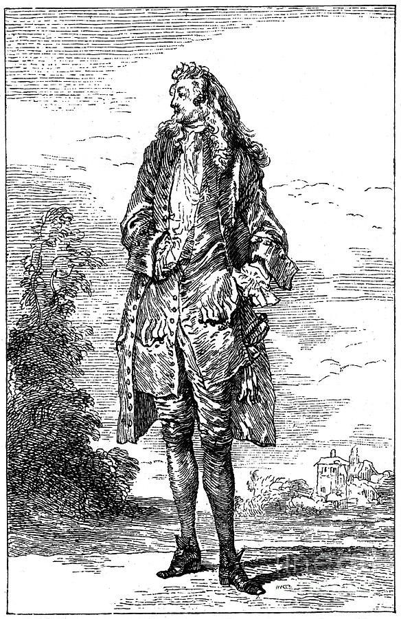 Man In French Costume, 1885.artist Drawing by Print Collector