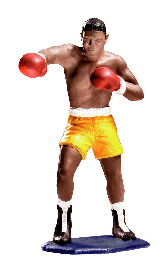 Sports Drawing - Man in Yellow Shorts Boxing by CSA Images