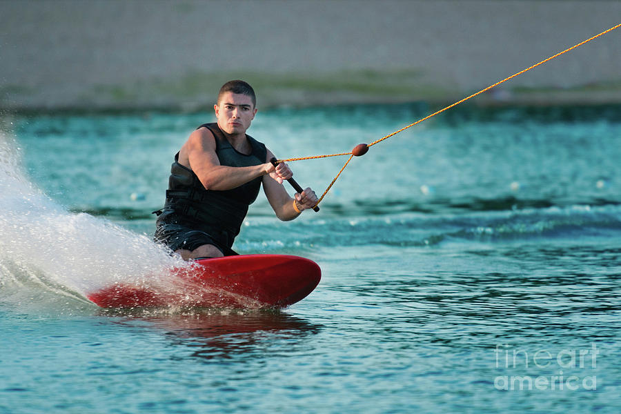 Man Kneeboarding Photograph by Microgen Images/science Photo Library ...