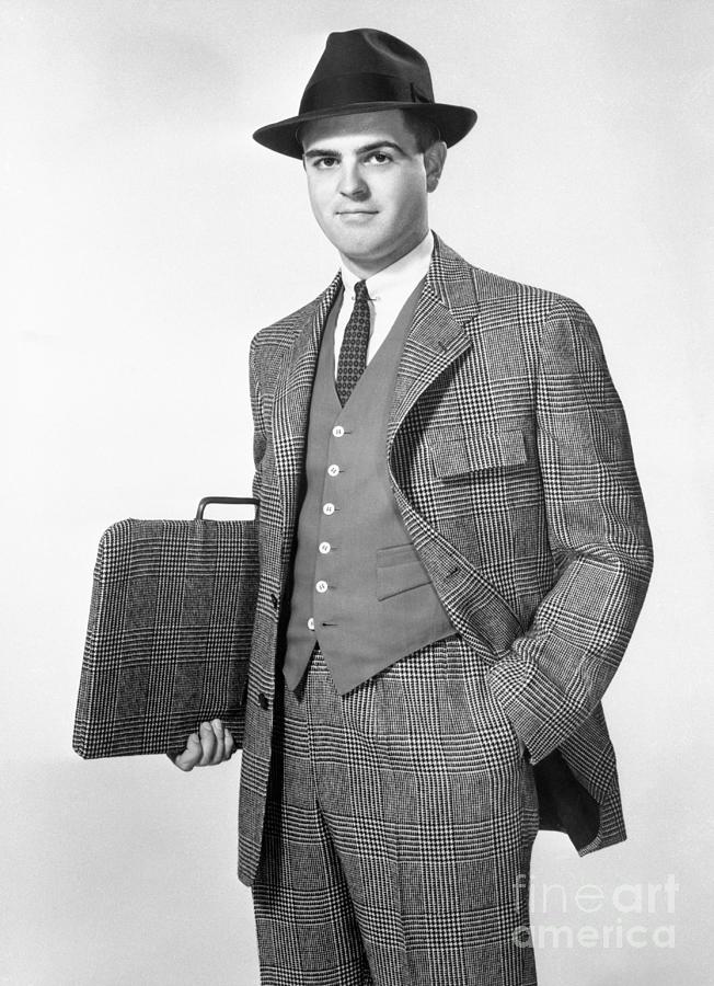 Man Modeling A Suit And Matching Photograph by Bettmann - Fine Art America