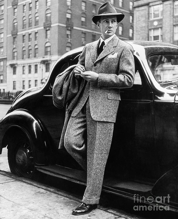 Man Modeling Wool Tweed Suit Photograph by Bettmann