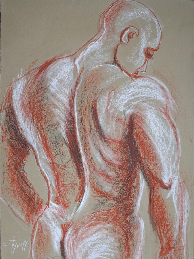 Man Nude Figure 4 Drawing by Carmen Tyrrell