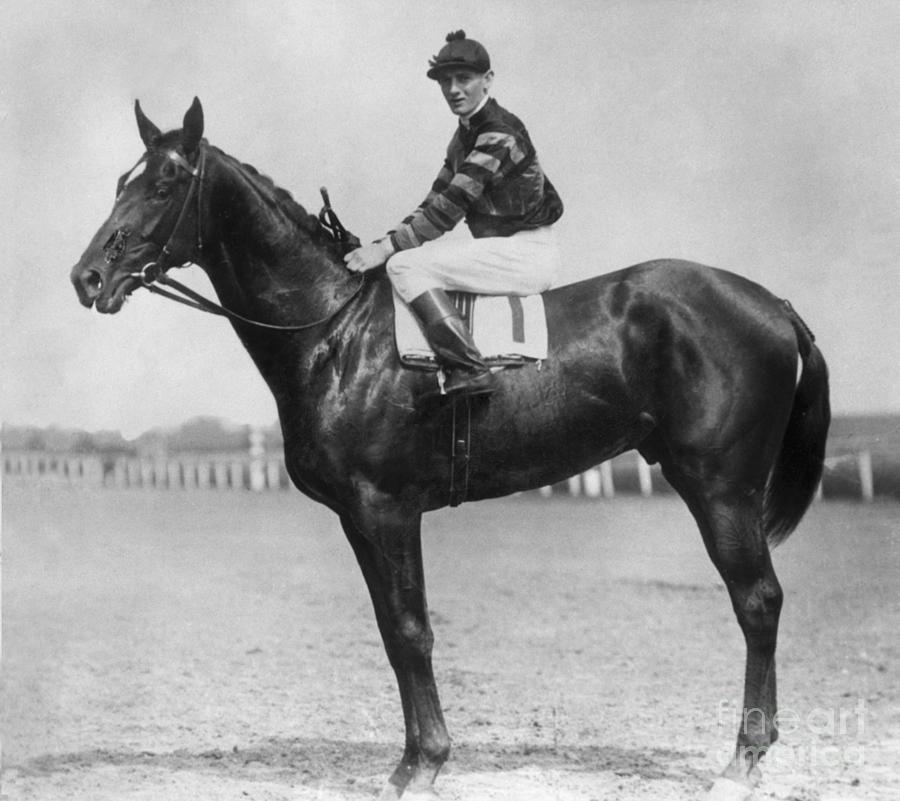 Man O War And Jockey Photograph by Bettmann