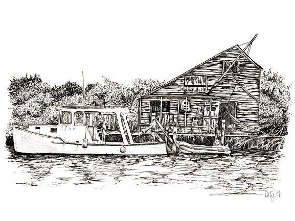 Man-O-War Cay, Bahamas Drawing by Polly Harrison - Fine Art America