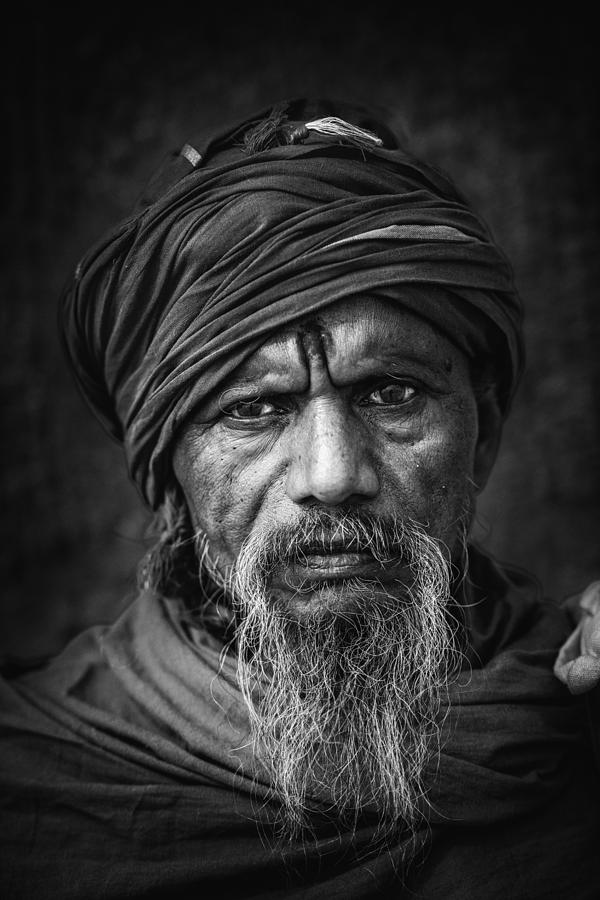 Portrait Photograph - Man Of Benares by Trevor Cole