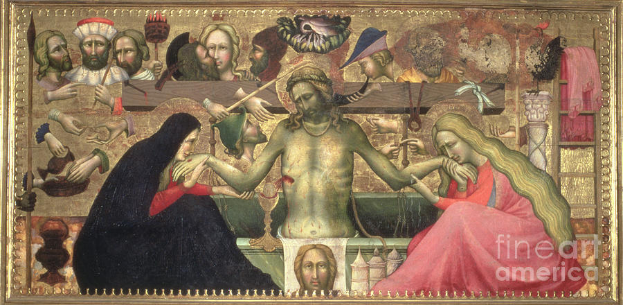 Man Of Sorrows With Instruments Of The Passion, 1404 Painting by Lorenzo Monaco