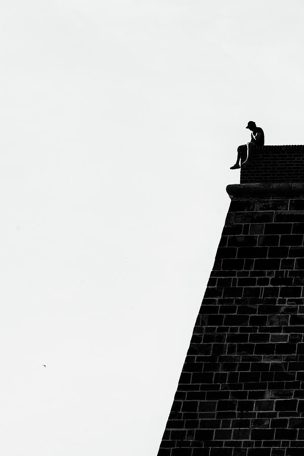 Man on the Wall Photograph by Martin Vorel Minimalist Photography