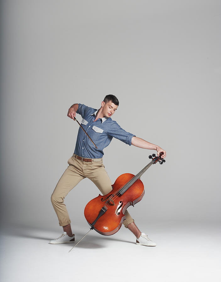 Man Playing Cello Photograph by Nick Clements Man Playing Cello Photograph by Nick Clements
