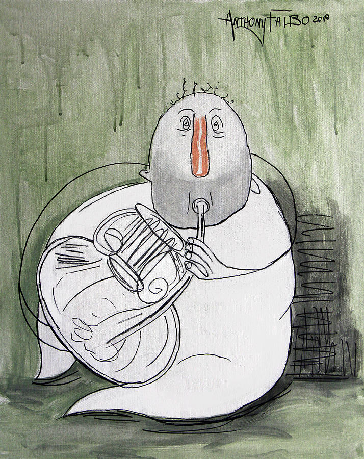 Man Playing French Horn by Anthony Falbo Man Playing French Horn by Anthony Falbo