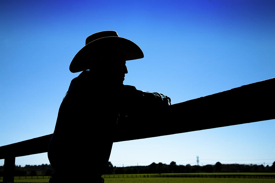 Man Rancher On Farm. Fence In Photograph by Fstop123