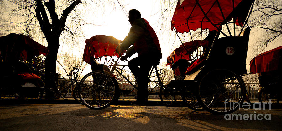 Occupation Photograph - Man Riding A Rickshaw by Rawpixel.com Occupation Photograph - Man Riding A Rickshaw by Rawpixel.com
