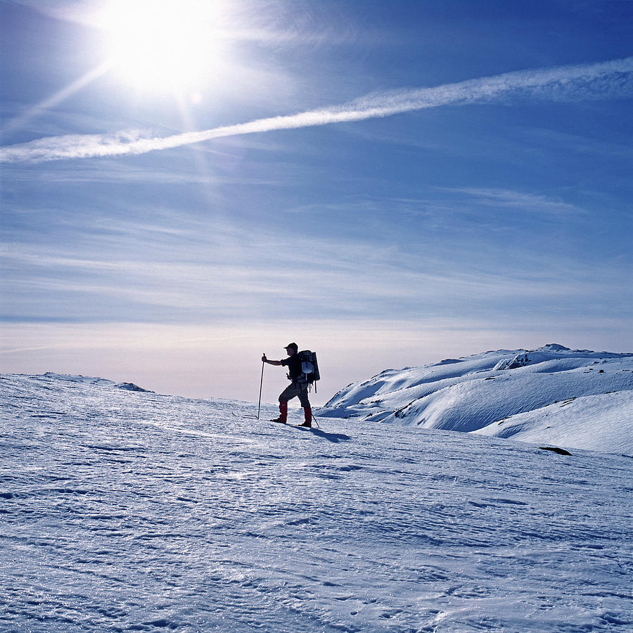 Man Skiing On Mountain Photograph by Bjarte Rettedal