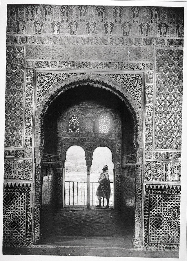 Man Standing By Terrace Of Muslem Design Photograph by Bettmann