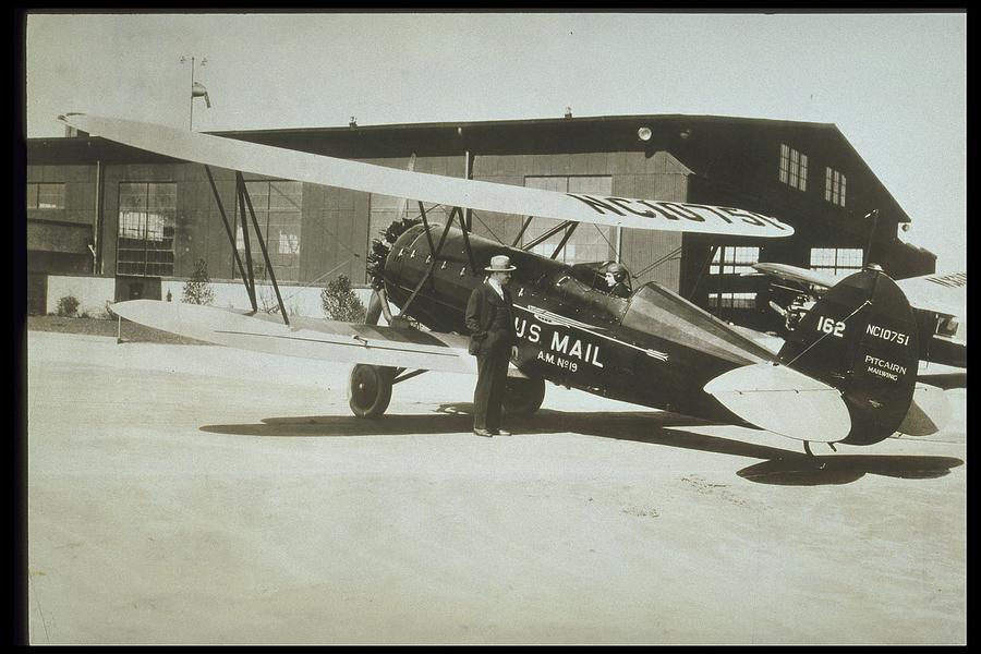 Man Talks To The Pilot Of Mail Plane Photograph by Archive Holdings Inc. Man Talks To The Pilot Of Mail Plane Photograph by Archive Holdings Inc.