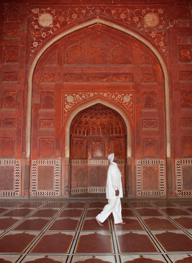 Man Walking In Mosque Photograph by Grant Faint