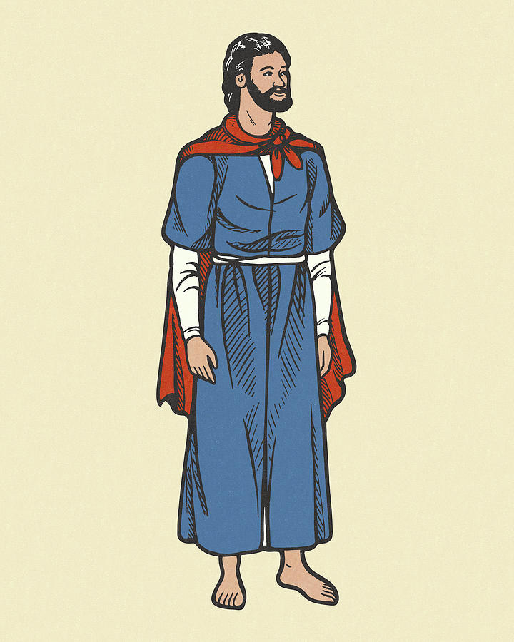 Vintage Drawing - Man Wearing a Robe by CSA Images