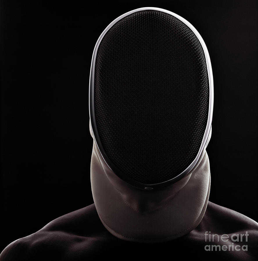 Man Wearing Fencing Mask, Close-up Photograph by Symphonie