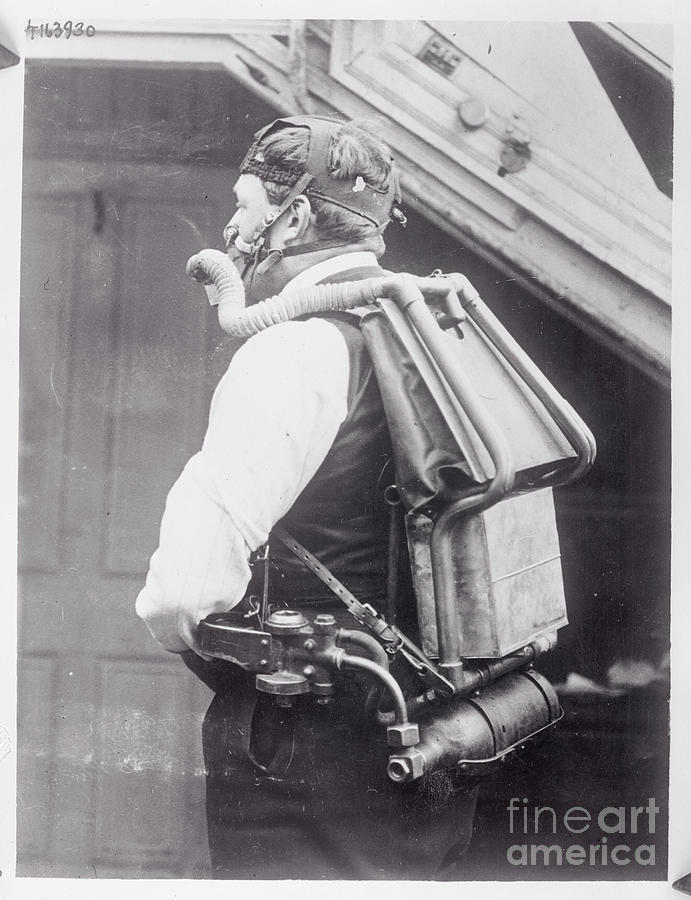 Man Wearing Mine-rescue Apparatus Photograph by Bettmann