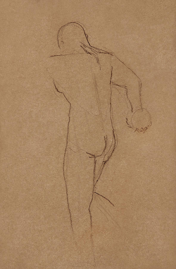 Man with a Ball. Study Drawing by Masha Batkova