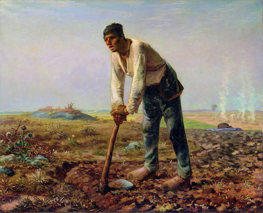 Jean Francois Millet Painting - Man with a Hoe - Digital Remastered Edition by Jean-Francois Millet