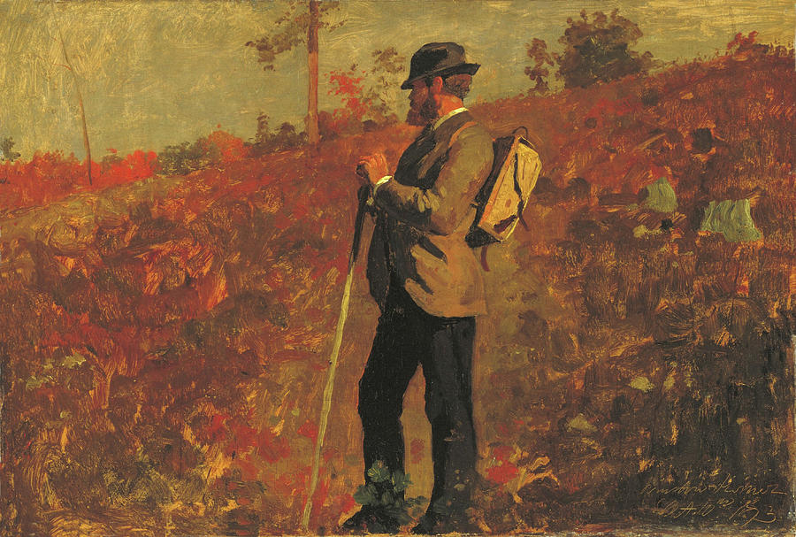 Man with a Knapsack by Winslow Homer 1873 Painting by Movie Poster Prints